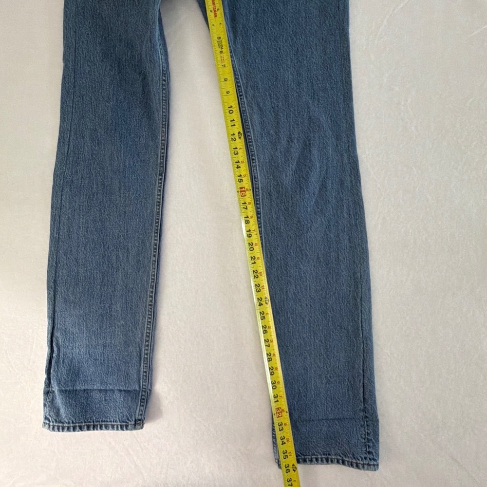 Helmut Lang Mens Blue Straight Leg Button Fly Denim Jeans Made in Italy Size 33 - Picture 4 of 10